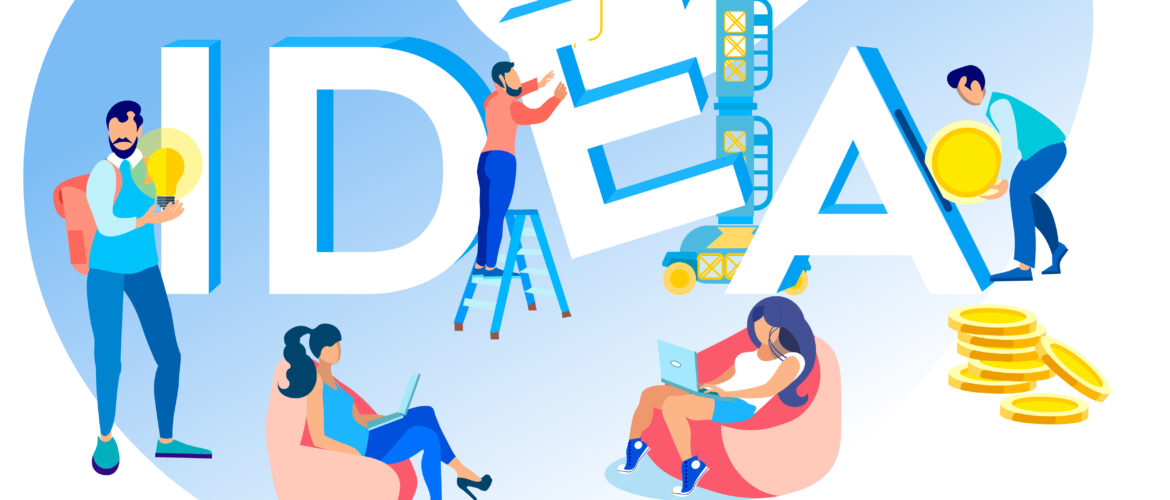 Illustration of a creative team developing ideas, representing the Best creative services in Gurgaon through design, strategy and collaborative thinking.