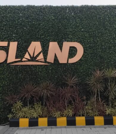 Illuminated facade signage at Risland development executed by the Best signages design company in Gurgaon, Providence Adworks.
