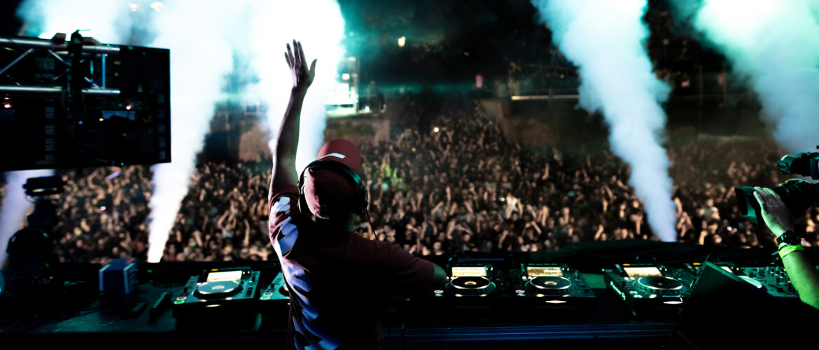 Business professionals observing a large architectural model at a corporate showcase organized by the Best event company in Gurgaon.