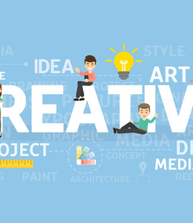 Creative concept illustration representing the best creative agency in Gurgaon, highlighting design, ideas, branding, and visual communication.
