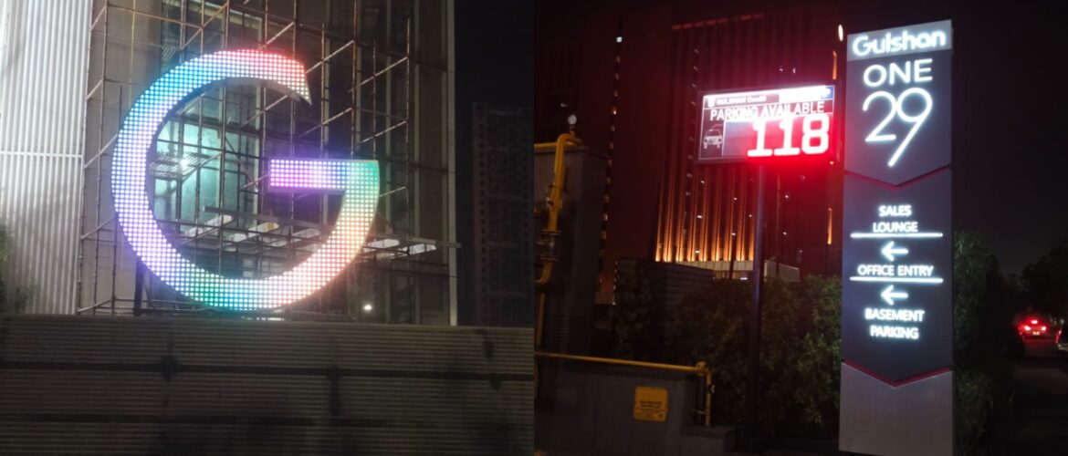 Providence Adworks signage installation for Gulshan Dynasty by one of the Best Signage Companies in Delhi NCR