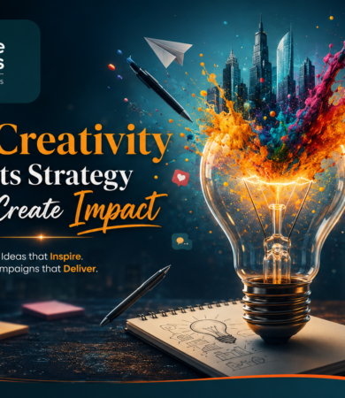 Providence Adwork showcasing best creative services in Gurgaon with a creative light bulb concept, branding elements, storytelling visuals, marketing tools, and strategic advertising ideas.