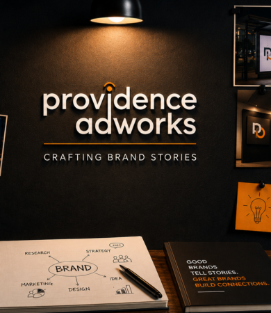 Creative agency workspace showcasing branding, outdoor advertising, and marketing solutions by the Best outdoor advertising agency in India.