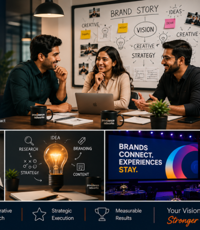 Best creative agency in Gurgaon discussing a client onboarding strategy in a modern office to build successful branding and marketing campaigns.